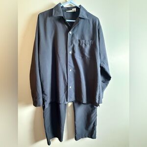 L.L.Bean Traveler Men's Navy 2 Piece Pajama Set Long Sleeve, Lightweight Sz M